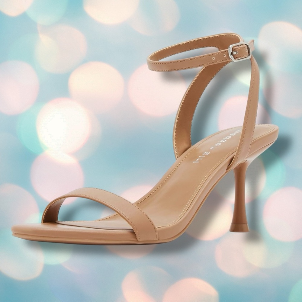 Madden Girl Women’s Sexy Strappy Nude Heels Shoes Size 8.5